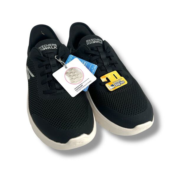 NEW Skechers Slip-ins: Go Walk Flex Grand Entry Size 7 Black & White Slip on NWT - Picture 9 of 13